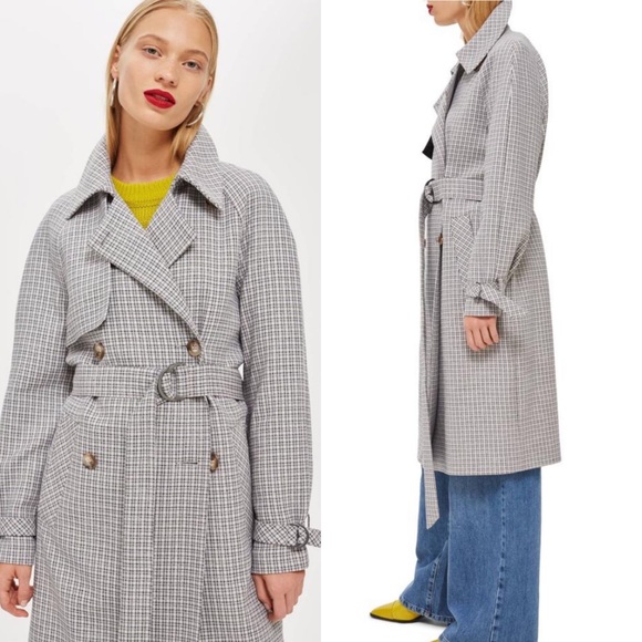 Topshop Jackets & Blazers - Topshop Angie Double Breasted Trench Hound…